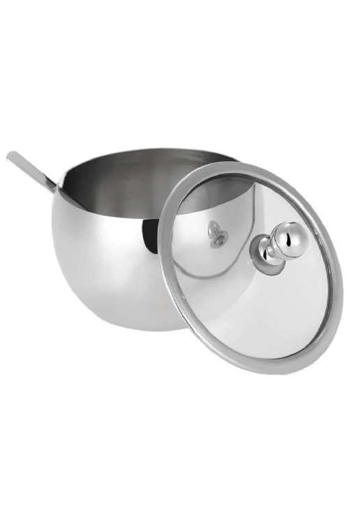Açucareiro de Aço Inox com Colher 11cm