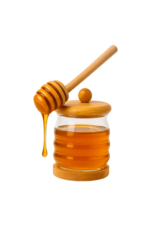 Meleira com Tampa de Bambu e Mexedor 300ml