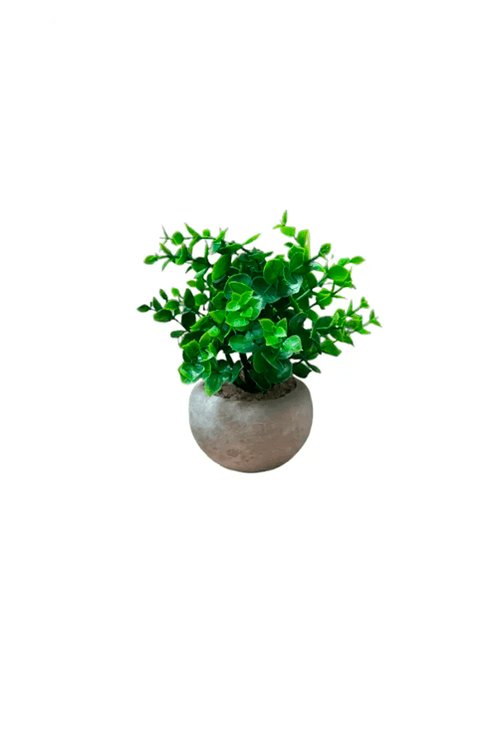 Vaso Decorativo com Plantinha Artificial 18x12cm