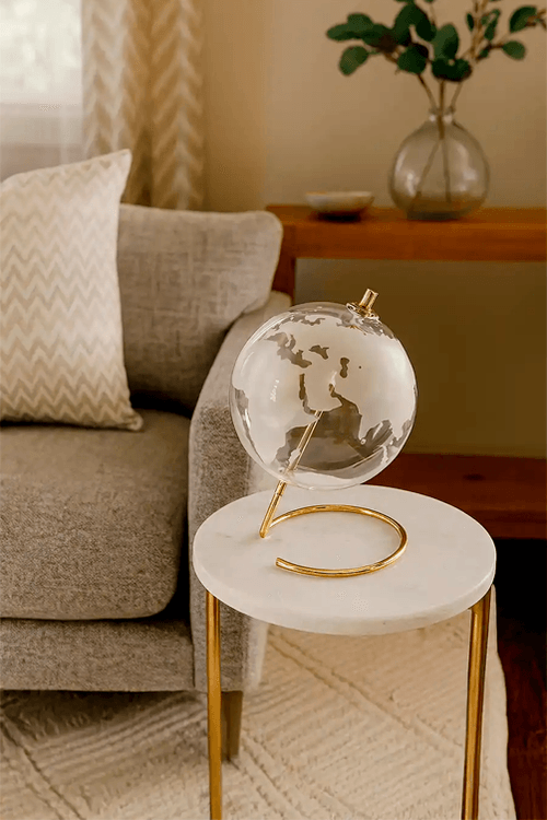 Globo Terrestre Decorativo Giratório Clear
