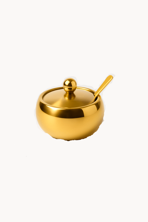 Açucareiro de Aço Inox Dourado