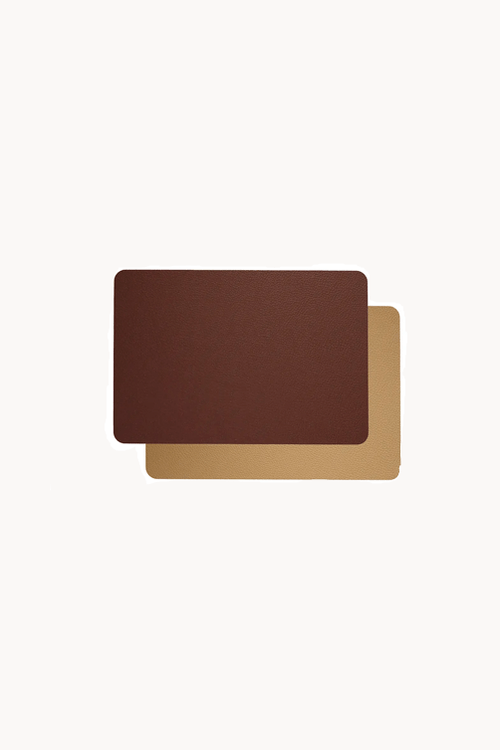 Lugar Americano Premium Dupla Face Mocca e Nude