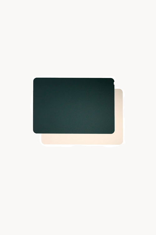 Lugar Americano Premium Dupla Face Verde e Branco