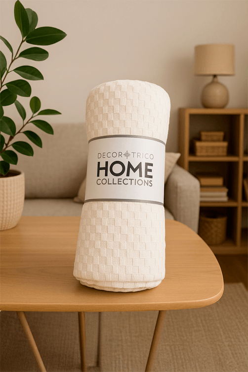 Manta Papoula 1,20 x 1,60 cm Off White – 100- Poliester