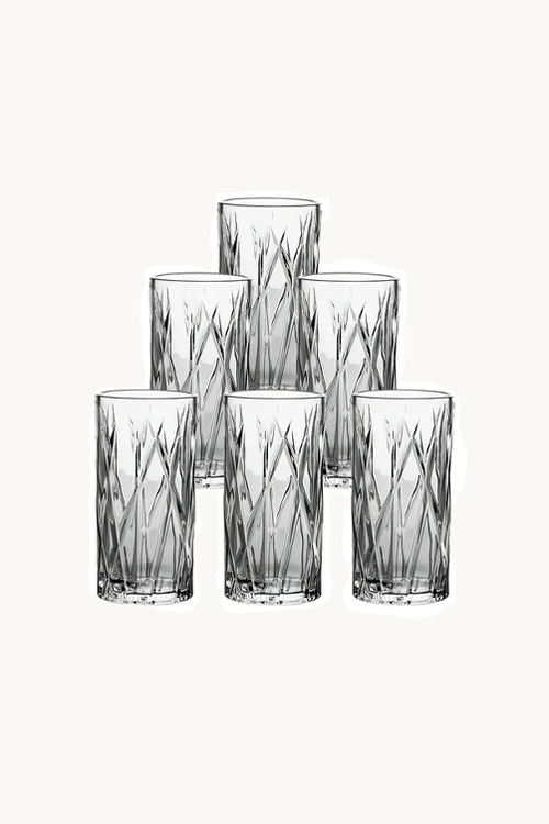 Conjunto de 6 Copos Altos em Vidro Forest 350ml