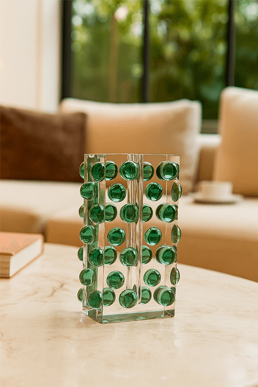 vaso cristal bubble verde1