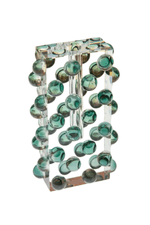 vaso cristal bubble verde