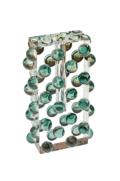 Vaso de Cristal Bubble Verde