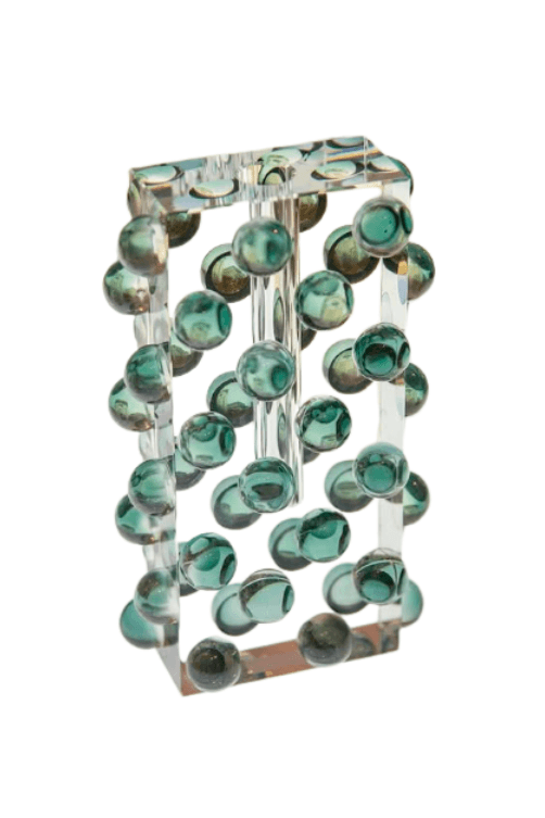 vaso cristal bubble verde