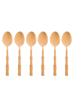 conjunto 6 colheres bambu elegant