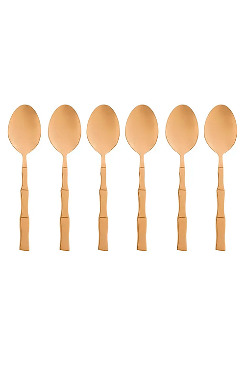 Conjunto de 6 Colheres para Sobremesa Bambu Elegant