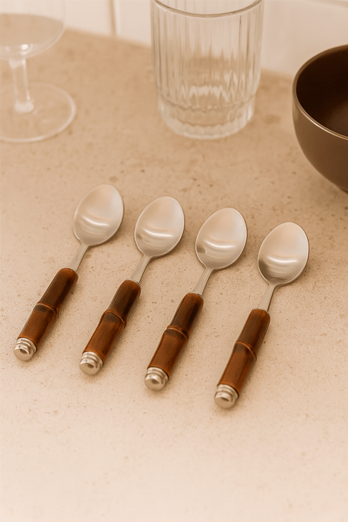 colheres de bambu