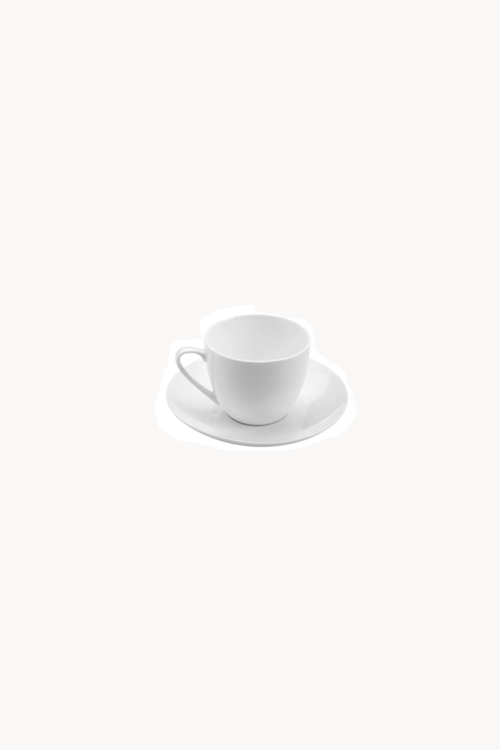 Xícara de Chá de Porcelana com Pires Clean 220ml