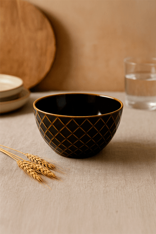Bowl Geometrix Fine Cerâmica Verde Escuro 580ml