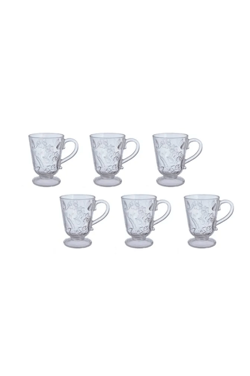 Conjunto de Caneca de Vidro Spring  6 Peças 330ml