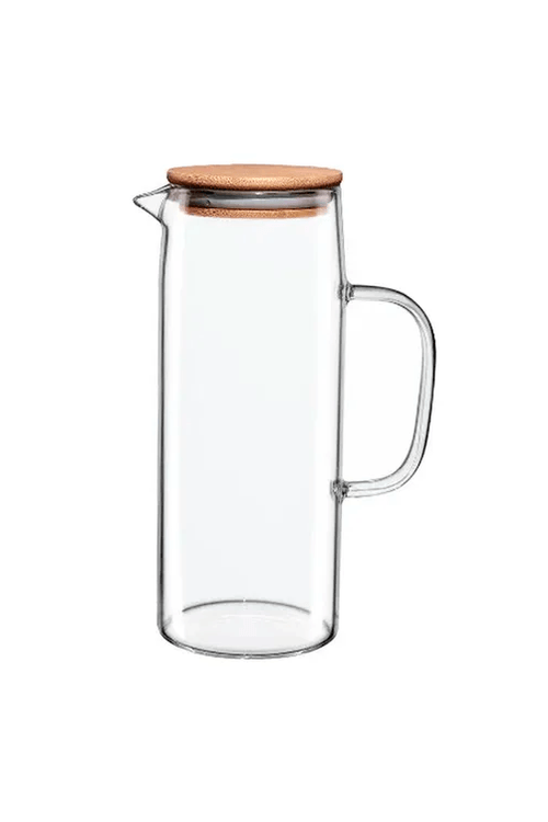 Jarra de Borossilicato com Tampa de Bambu 1,2l
