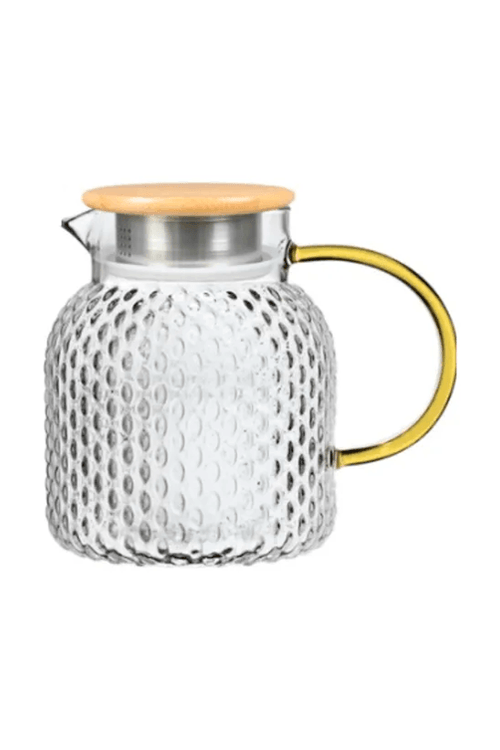 Jarra de Vidro Borossilicato com Tampa de Bambu Honey 1l