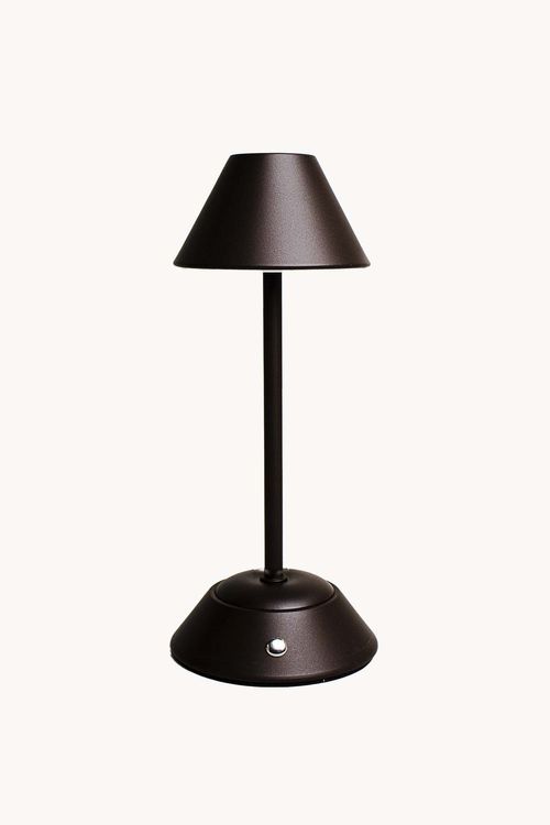 Luminária de Mesa Marrom em Metal com Led