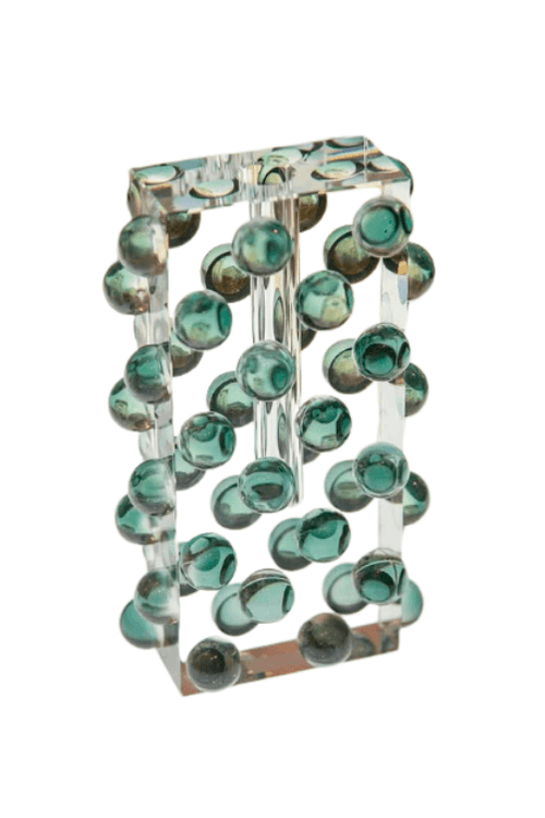 Vaso de Cristal Bubble Verde