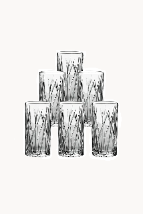 Conjunto de 6 Copos Altos em Vidro Forest 350ml