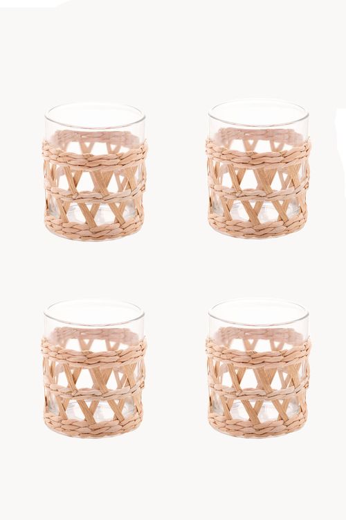 Conjunto de Copos Baixo em Vidro  4 Peças 320ml