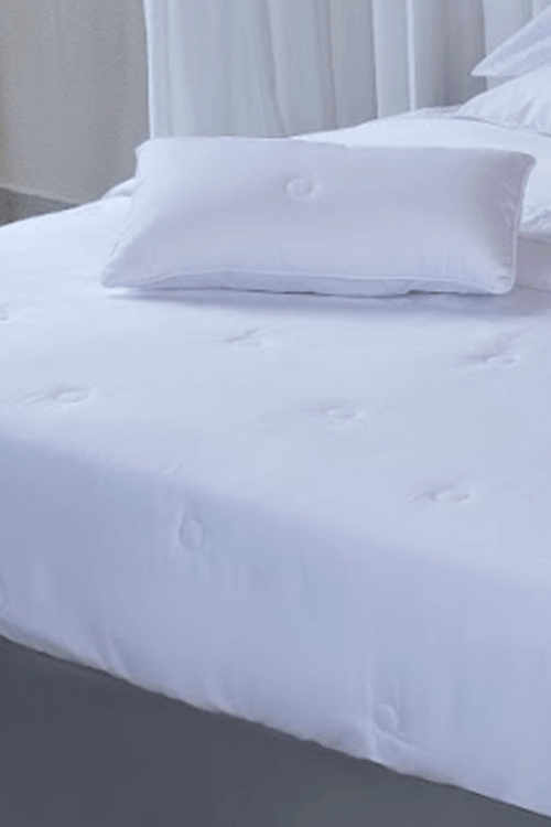 Kit Cobre Leito Solteiro 2 Peças Milos Branco 300 Fios Egípcio