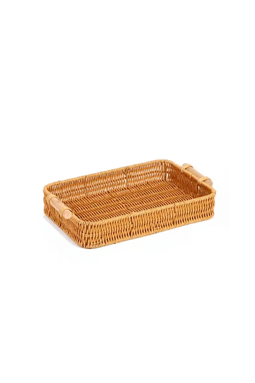 Bandeja Retangular Pequena Multiuso Rattan