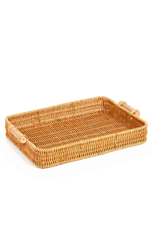 Bandeja Retangular Grande Multiuso Rattan