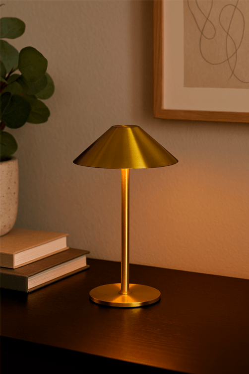 Abajur-Dourado-com-Led-em-Aco-Inox
