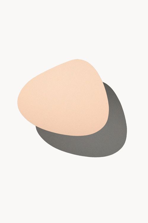 Jogo Americano Dupla Face Premium Rosa e Cinza