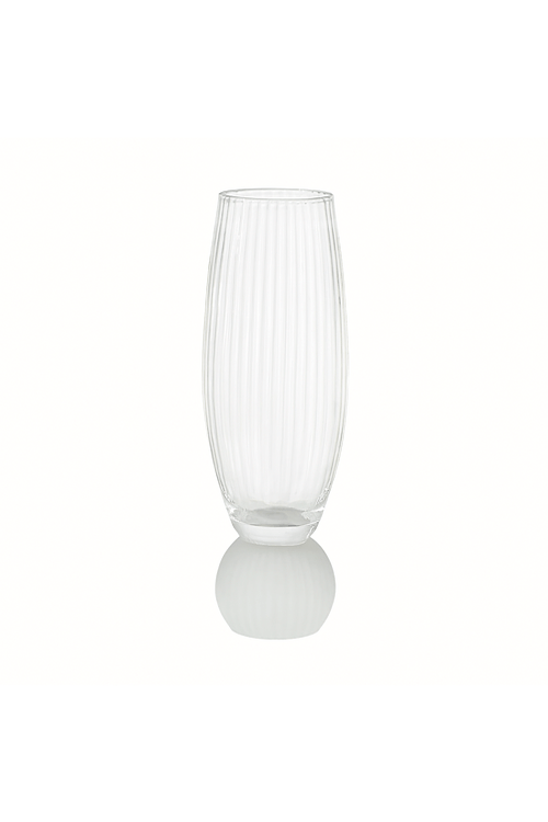 Taça de Champanhe com Base Branca Fosca 210ml