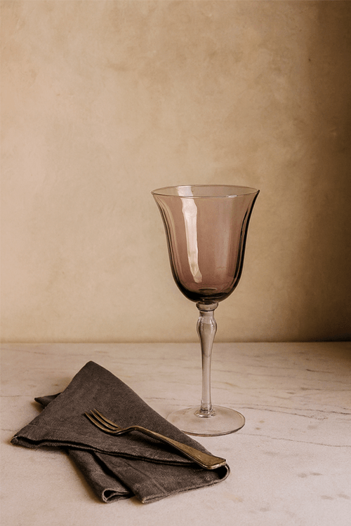 Taça de Champanhe Rosa e Cinza 250ml