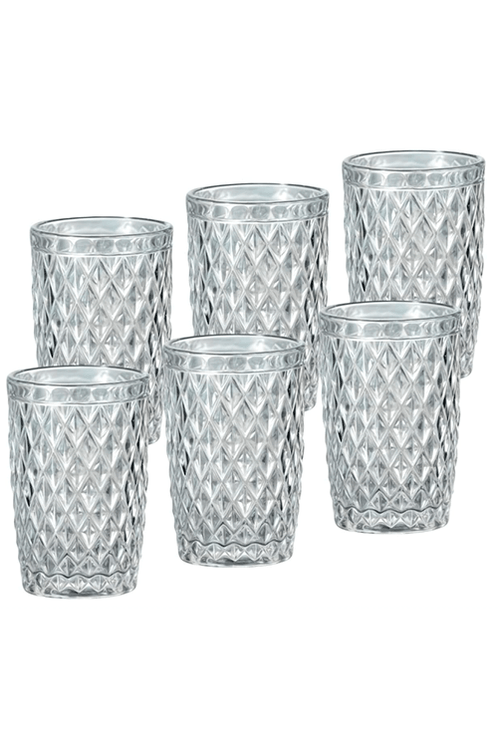 Conjunto 6 Copos de Vidro Bico de Jaca 370ml