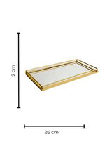 Bandeja Minimalista Decorativa Gold em Metal2