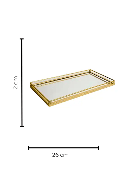 Bandeja Minimalista Decorativa Gold em Metal2