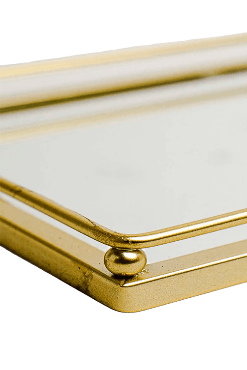 Bandeja Minimalista Decorativa Gold em Metal1