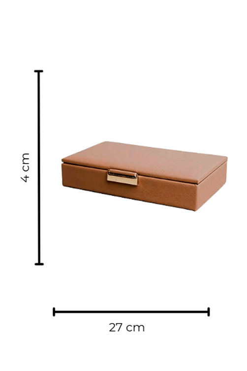 Caixa Nude Decorativa com Revestimento em Pu2