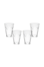 Conjunto de Copos Lines Butterfly em Vidro 4 Pecas 350 Ml