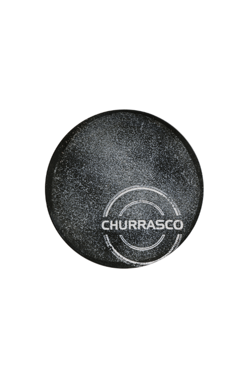 Prato Raso Churrasco Carbon em Porcelana Decorada