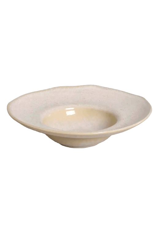 Prato de Massa Organico Latte em Stoneware