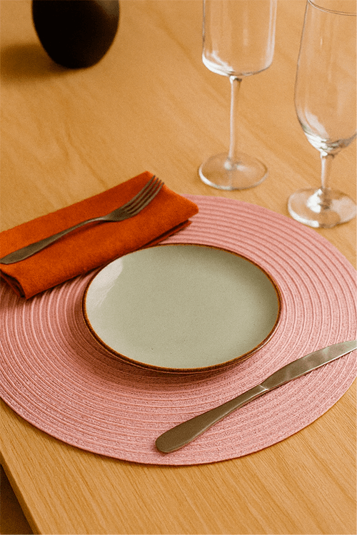 Jogo Americano Rosa em Policloreto de Vinila