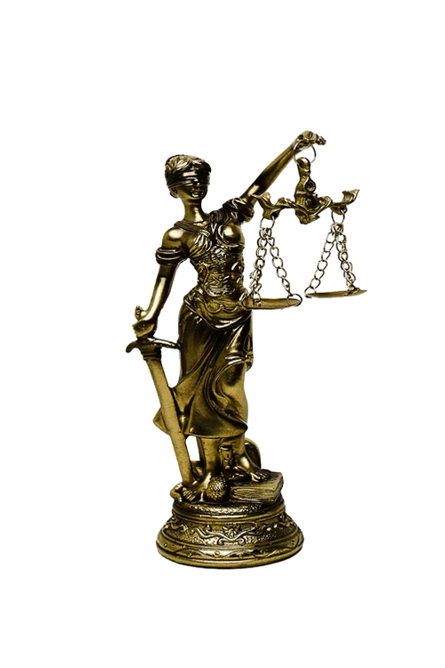 Dama da Justiça Decorativa em Resina