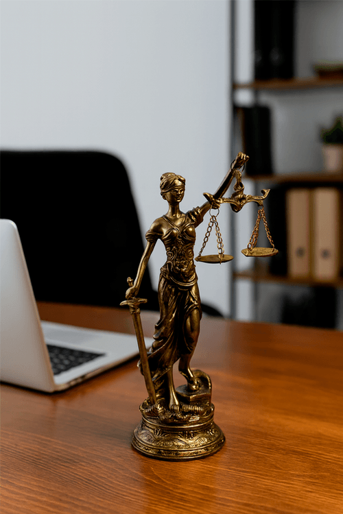 Dama da Justiça Decorativa em Resina