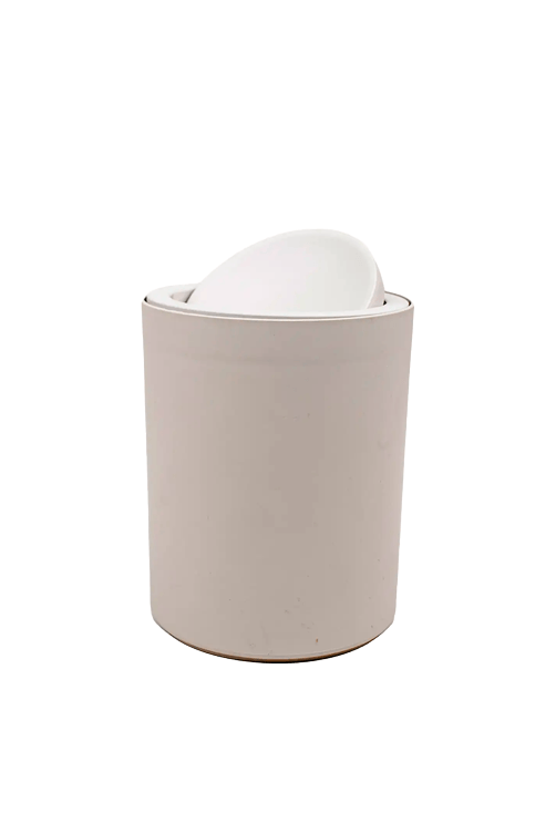 Lixeira Cinza com Tampa Giratoria 1l