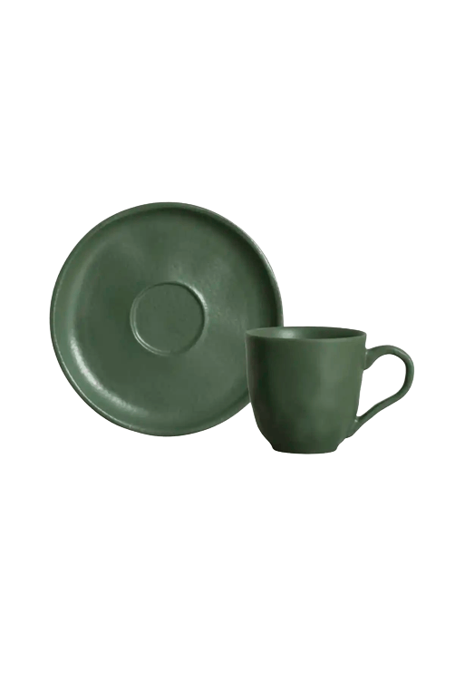 Xicara de Cafe Bio Stoneware Leaf 120ml
