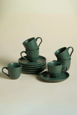 Xicara de Cafe Bio Stoneware Leaf 120ml1