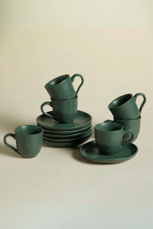 Xicara de Cafe Bio Stoneware Leaf 120ml1