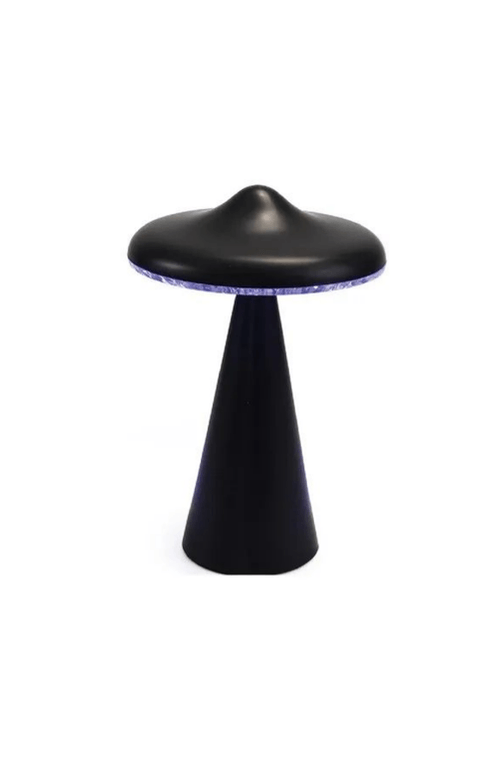 Luminaria de Mesa Cogumelo Metal Preto
