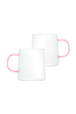 Conjunto Alca Rosa de Canecas em Vidro 320ml