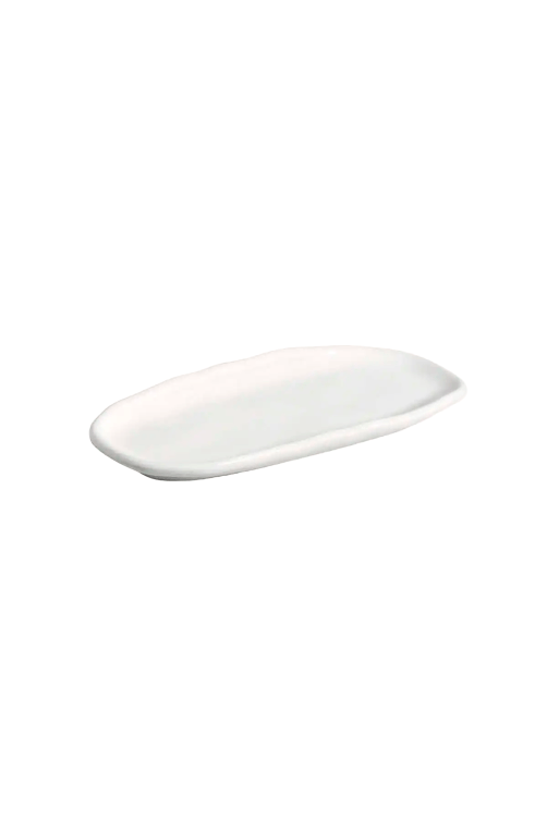 Mini Travessa Oval Rasa Organico New White em Stoneware1